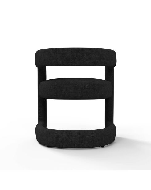 Lot de 2 chaises KLAY velours chenillé noir - 53x61x71 cm