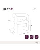 Lot de 2 chaises KLAY velours chenillé noir - 53x61x71 cm