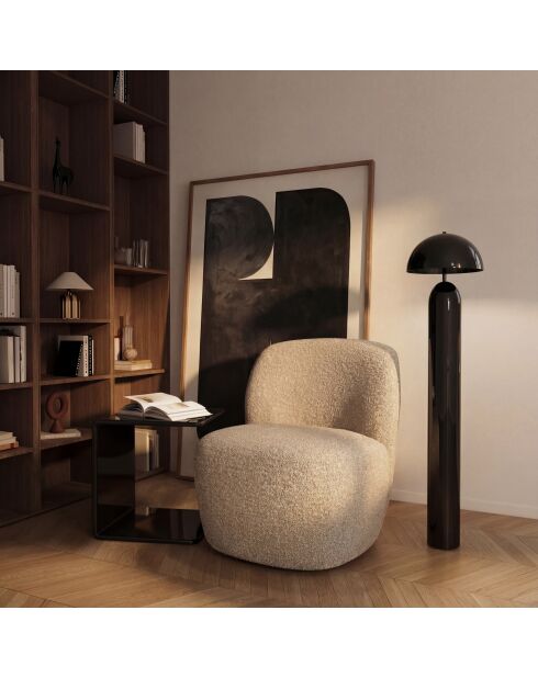 IVY draaistoel beige bouclé stof - 65x68x73 cm