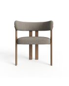 Lot de 2 petits fauteuils OREN velours chenillé taupe - 60x56x74 cm