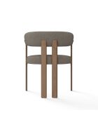 Lot de 2 petits fauteuils OREN velours chenillé taupe - 60x56x74 cm