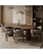Lot de 2 petits fauteuils OREN velours chenillé taupe - 60x56x74 cm