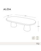 Table basse ALOA chêne clair - 120x60x40 cm