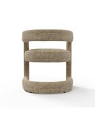 Set de 2 sillas KLAY de terciopelo trenzado color topo - 53x61x71 cm