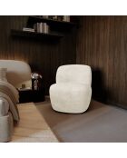 IVY draaistoel in crème geweven fluweel - 65x68x73 cm