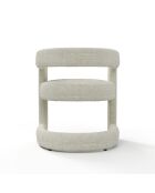 Set van 2 stoelen KLAY crème geweven fluweel - 53x61x71 cm