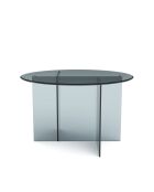 Tavolo da pranzo SIENNA in vetro grigio - 120x120x75 cm
