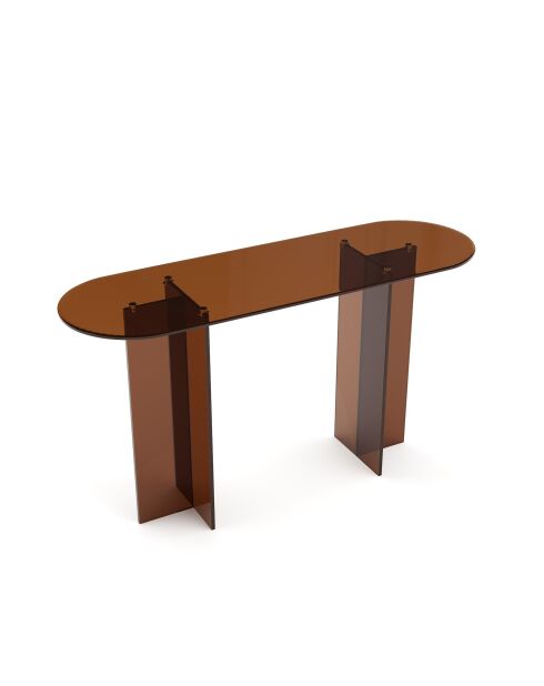 SIENNA Braunglaskonsole - 120x35x75 cm