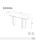 SIENNA console van bruin glas - 120x35x75 cm