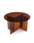 SIENNA eettafel van bruin glas - 120x120x75 cm