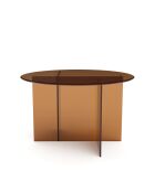 SIENNA eettafel van bruin glas - 120x120x75 cm
