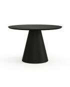 Tara Esstisch aus schwarzem Holz - D.120xH.75,5 cm