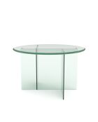 Table à manger SIENNA en verre transparent - 120x120x75 cm