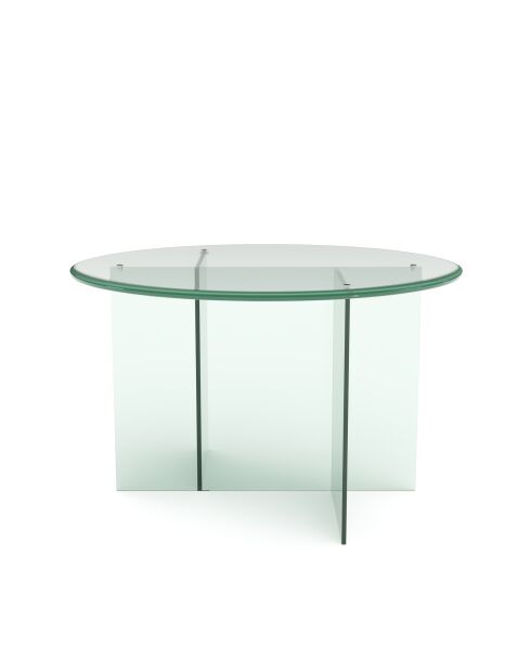 Table à manger SIENNA en verre transparent - 120x120x75 cm