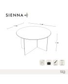 Table à manger SIENNA en verre transparent - 120x120x75 cm