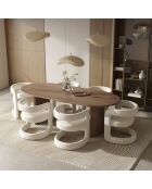 Set van 2 stoelen KLAY bouclette cream - 53x61x71 cm