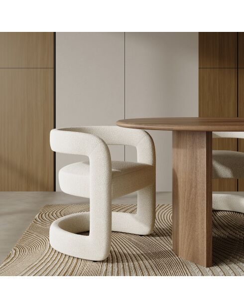 Set van 2 stoelen KLAY bouclette cream - 53x61x71 cm