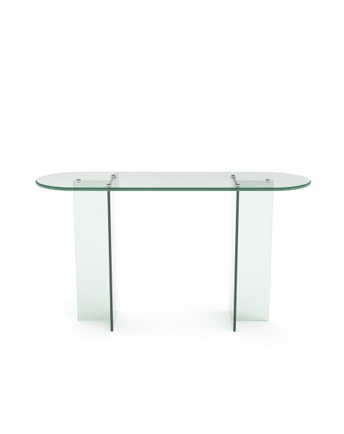 SIENNA Konsole aus transparentem Glas - 120x35x75 cm