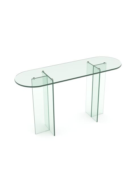 SIENNA Konsole aus transparentem Glas - 120x35x75 cm