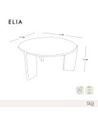 Table basse ELIA céramique aspect travertin - 85x85x40 cm