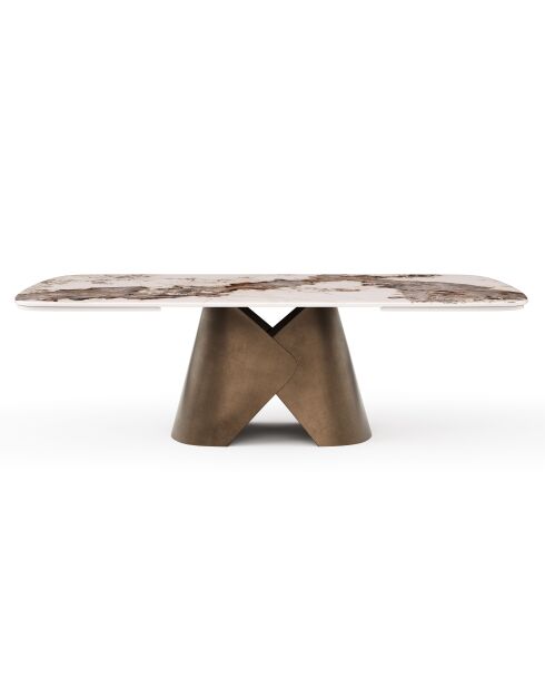 Viva Pandora ausziehbarer Tisch und Bronzefuss - 160x90x76 cm