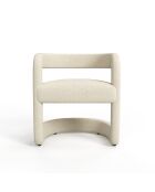 Set van 2 stoelen KLAY crème chenille fluweel - 53x61x71 cm