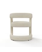 Set van 2 stoelen KLAY crème chenille fluweel - 53x61x71 cm