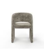 Set di 2 poltroncine ARIEL in velluto testurizzato tortora - 60,5x59x80,5 cm