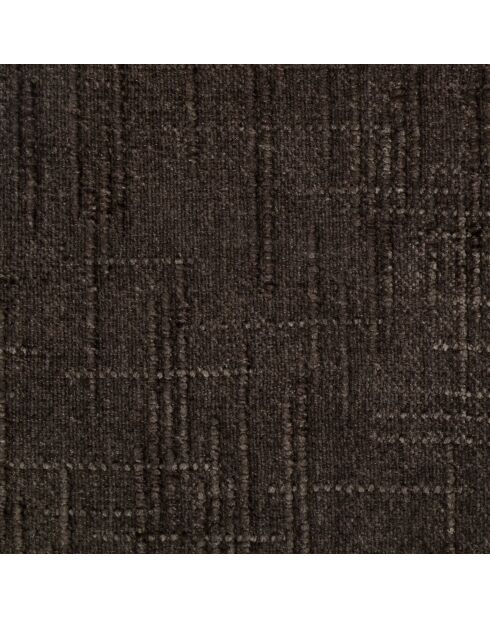 Set de 2 sillas KLAY expresso de terciopelo trenzado marrón - 53x61x71 cm