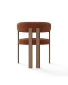 Lot de 2 petits fauteuils OREN velours gaufré terracotta - 60x56x74 cm