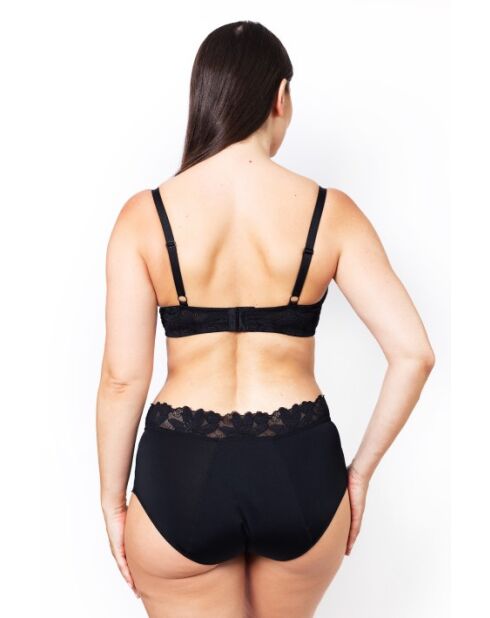 Braguitas menstruales altas negras Assia