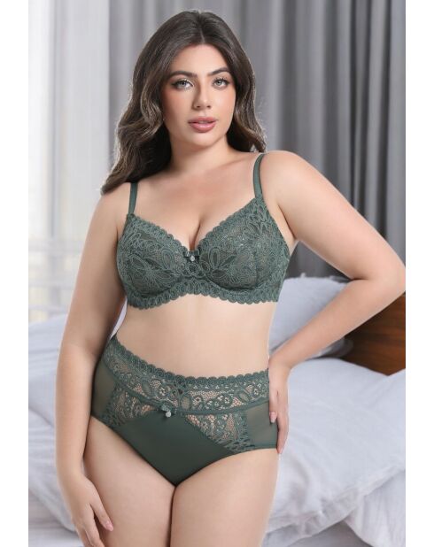 Myriam kaki bh met beugel, groot formaat