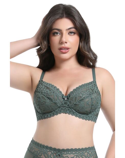 Myriam kaki bh met beugel, groot formaat