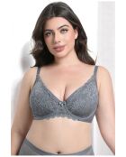 Sujetador Meline gris con aros de talla grande
