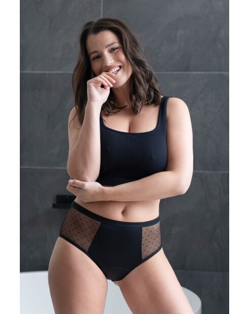 Shorty mestruale nero