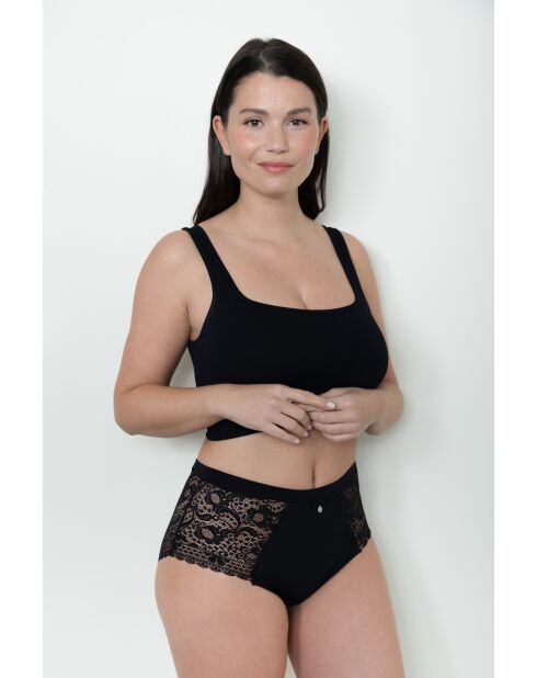 Bragas menstruales altas negras Elisa