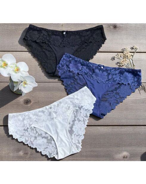 3 Culottes mix couleurs emilie marine/noir/ivoire