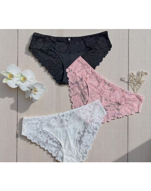 3 Culottes mix couleurs emilie marine/noir/ivoire