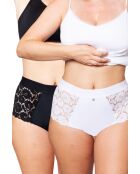 2 Culottes hautes betty noir/blanc