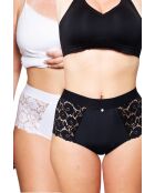 2 Culottes hautes betty noir/blanc