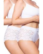 2 Culottes hautes betty blanches