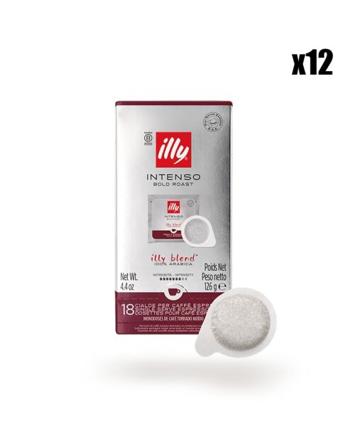 12 scatole da 18 cialde E.S.E Intense Roast - 216 cialde