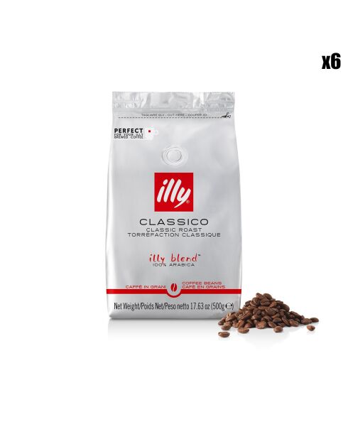 6 confezioni da 500 g di caffè in grani classici