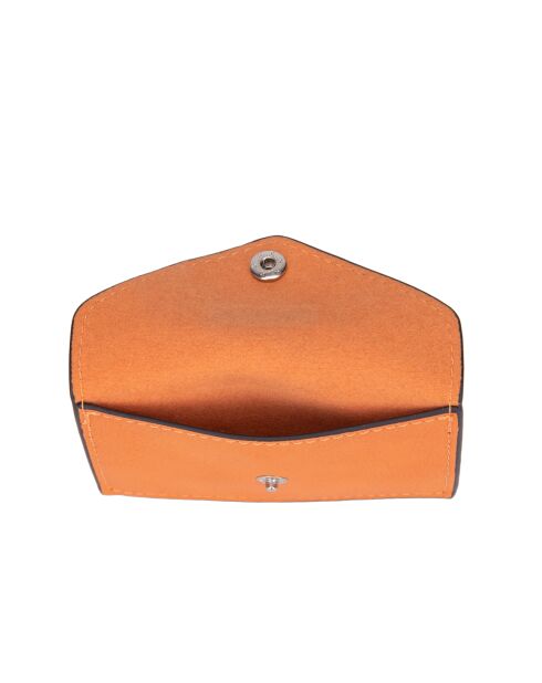 Tarjetero de piel Miley naranja - 10x6,2 cm