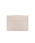 Porte-cartes en Cuir Anys Z blanc lin - 10,4x7,5 cm