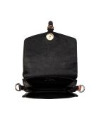 Emelyne SE leren mini kleine handtas bruin blauw beige - 9x11x4 cm