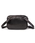 Hena Z zwarte leren schoudertas - 17,5x10x6 cm