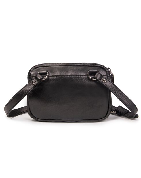 Hena Z Schultertasche aus schwarzem Leder - 17,5 x 10 x 6 cm