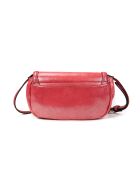 New Ully rote Schultertasche aus glitzerndem Leder - 25x13x9 cm