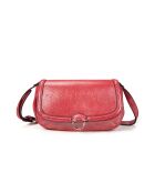 New Ully rote Schultertasche aus glitzerndem Leder - 25x13x9 cm